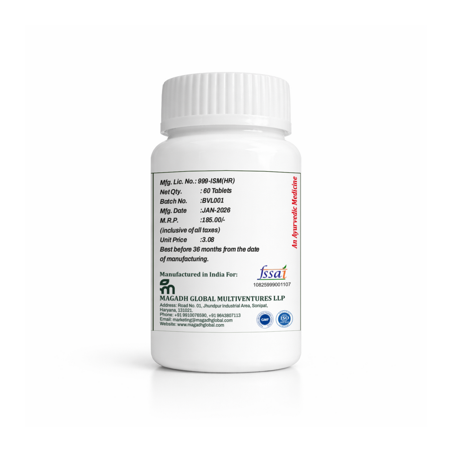 Amla 60 Tab Herbal Supplement | Ayurvedic Wellness by BV Life