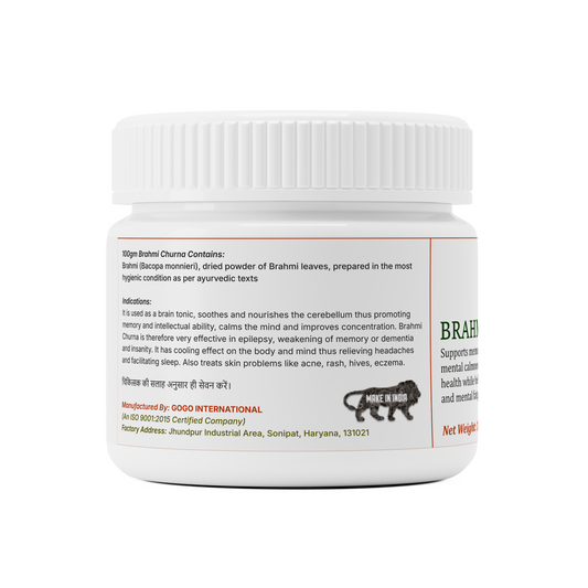 Brahmi Churna 100gm Herbal Supplement | Ayurvedic Wellness by BV Life